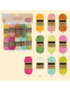 Sachet de 10 pelotes Scheepjes Catona Colour Pack - Creamsicle 2