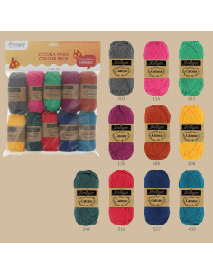 Sachet de 10 pelotes Scheepjes Catona Colour Pack - Pizza pie 2
