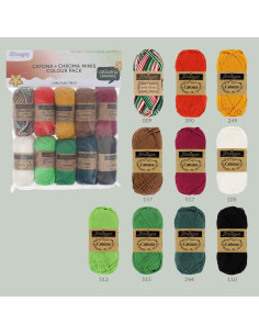 Sachet de 10 pelotes Scheepjes Catona Colour Pack - Christmas 2