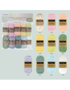 Sachet de 10 pelotes Scheepjes Catona Colour Pack - Marshmallow mix 2