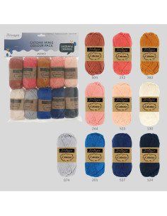 Sachet de 10 pelotes Scheepjes Catona Colour Pack - Antipasti 2
