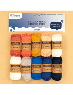 Sachet de 10 pelotes Scheepjes Catona Colour Pack - Antipasti