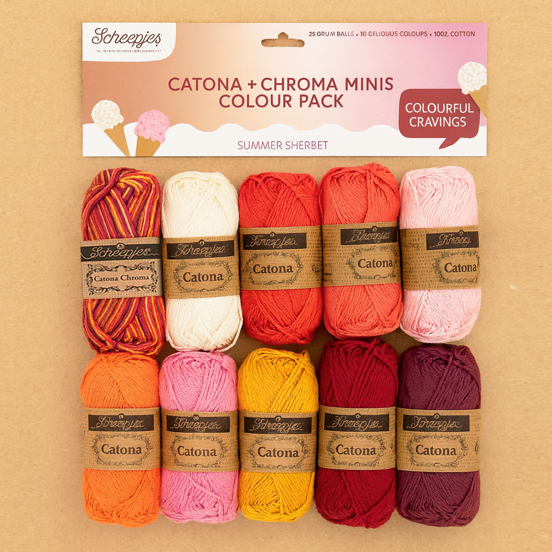 Scheepjes Catona - Fil 100% Coton Mercerisé Pour Crochet Et Tricot - 10g - Couleur Sortie