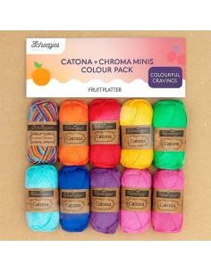 Sachet de 10 pelotes Scheepjes Catona Colour Pack - Fruit Platter