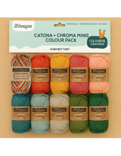 Sachet de 10 pelotes Scheepjes Catona Colour Pack - Harvest tart
