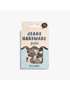 Kit de boutons jeans et rivets - Argent 2