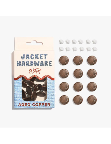 Kit de boutons jeans pour vestes - Cuivre
