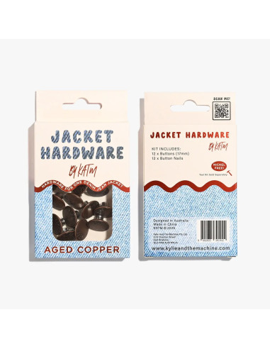 Kit de boutons jeans pour vestes - Cuivre