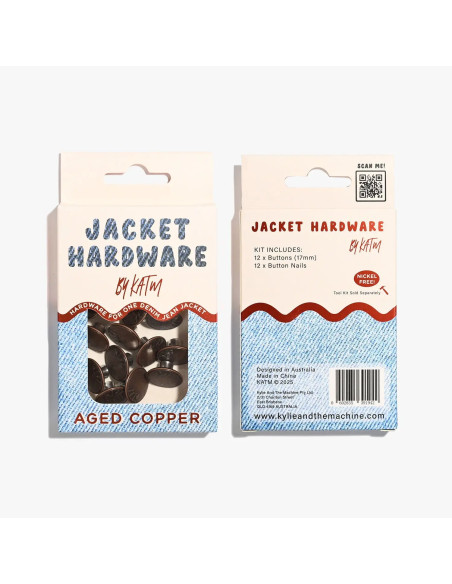 Kit de boutons jeans pour vestes - Cuivre