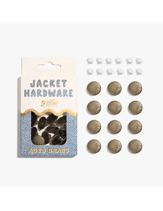 Kit de boutons jeans pour vestes - Laiton