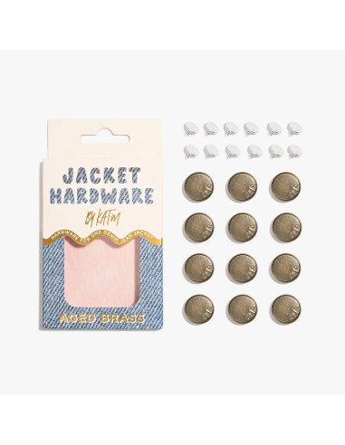 Kit de boutons jeans pour vestes - Laiton