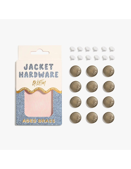 Kit de boutons jeans pour vestes - Laiton