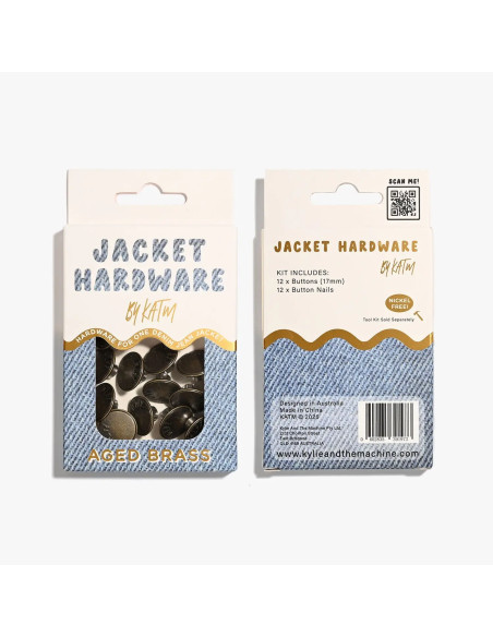 Kit de boutons jeans pour vestes - Laiton