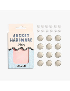 Kit de boutons jeans pour vestes - Argent 2