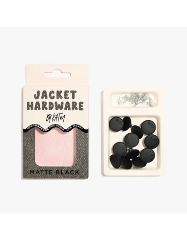 Kit de boutons jeans pour vestes - Noir mat