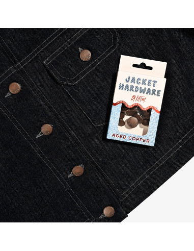 Kit de boutons jeans pour vestes - Cuivre
