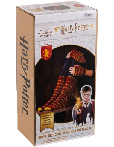 Kit de tricot Harry Potter – Chaussettes et Mitaines Gryffondor