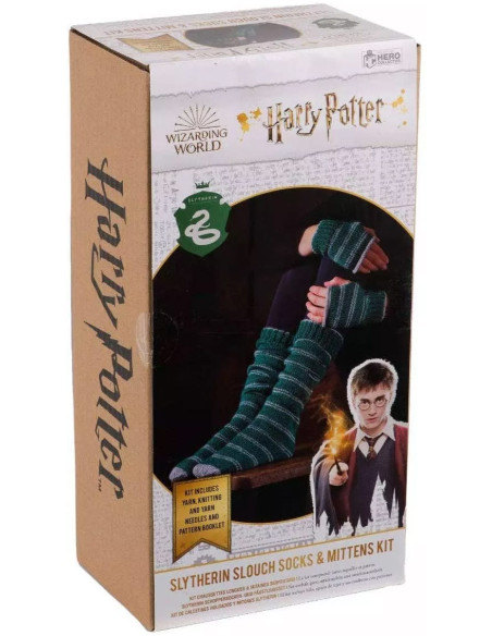 Kit de tricot Harry Potter – Chaussettes et Mitaines Serpentard