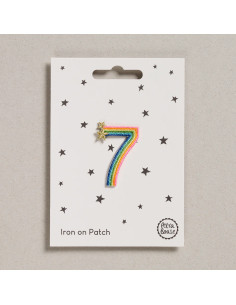 Patch thermocollant - Chiffre 7 arc en ciel