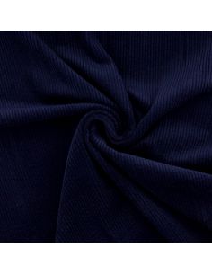 Tissu velours côtelé coton - Bleu marine