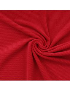 Tissu velours côtelé coton - Cerise
