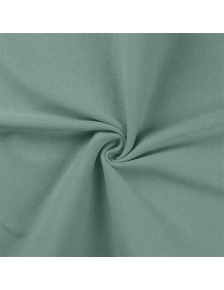 Tissu jersey bord côte - Vert de gris