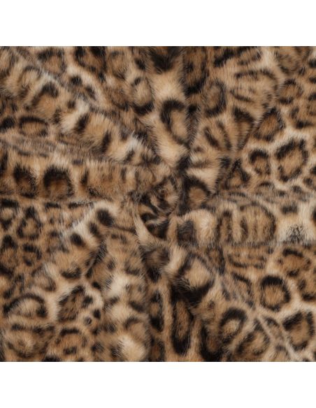 Tissu fausse fourrure animal - Panthère