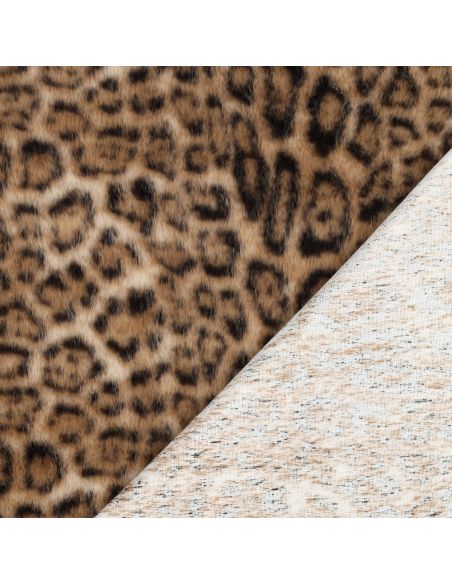 Tissu fausse fourrure animal - Panthère