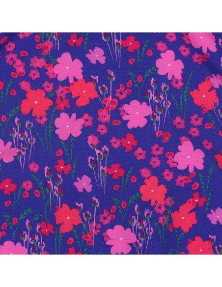 Tissu viscose - Champêtre bleu