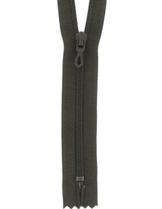 Fermeture éclair nylon - Brou de noix