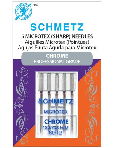 Aiguilles microtex chromé Schmetz