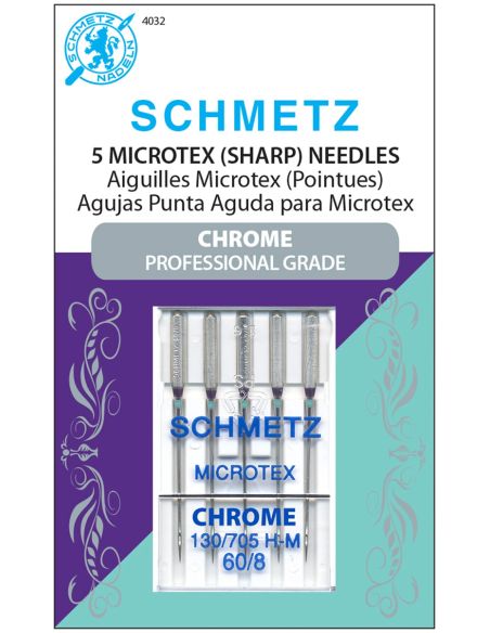 Aiguilles microtex chromé Schmetz