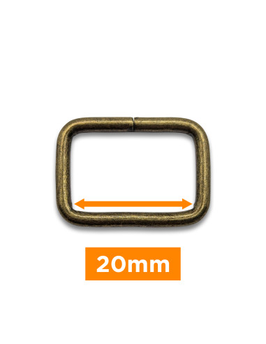 Boucle rectangulaire - Bronze 20 mm