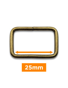 Boucle rectangulaire - Bronze 25 mm