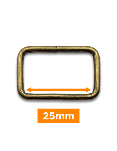 Boucle rectangulaire - Bronze 25 mm