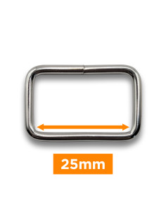 Boucle rectangulaire - Argent 25 mm