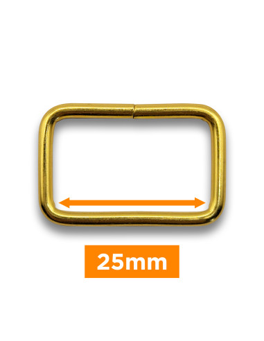 Boucle rectangulaire - Or 25 mm