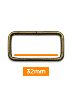 Boucle rectangulaire - Bronze 32 mm
