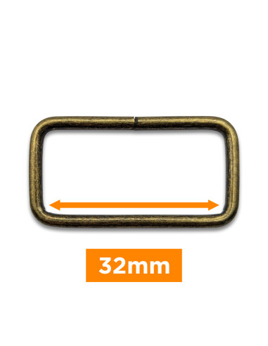 Boucle rectangulaire - Bronze 32 mm