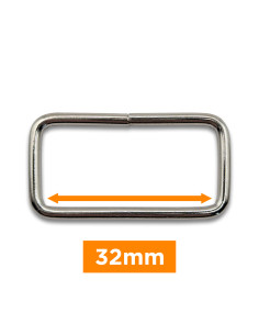 Boucle rectangulaire - Argent 32 mm