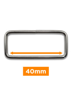 Boucle rectangulaire - Argent 40 mm