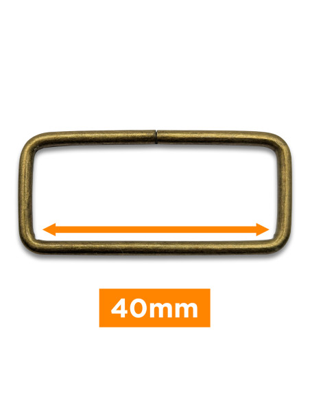 Boucle rectangulaire - Bronze 40 mm