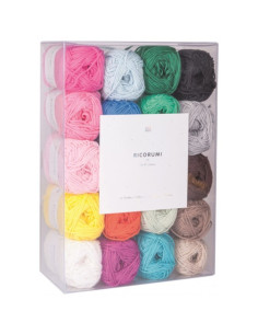 Coffret 20 pelotes de coton Ricorumi
