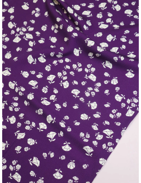 Tissu twill viscose Puff - Violet