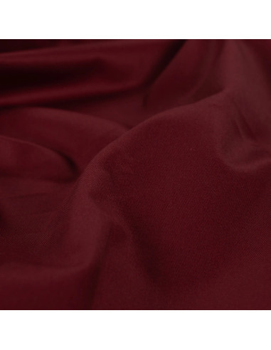 Tissu twill toile de travail - Lie de vin
