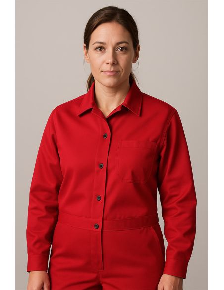 Tissu twill toile de travail - Rouge
