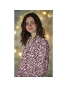 Tissu flanelle fleurs - Rose 2