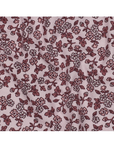 Tissu flanelle fleurs - Rose