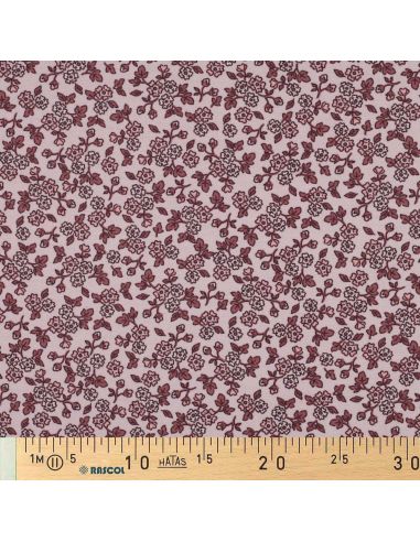 Tissu flanelle fleurs - Rose