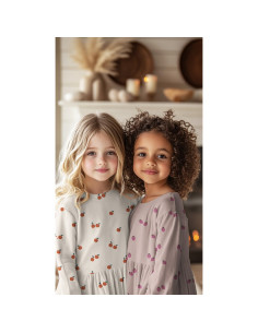Tissu jersey Fraises - Fond naturel 2
